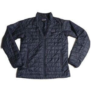 Patagonia Nano Puff Jacket Mens M Navy Blue Full Zip Lightweight Insulated